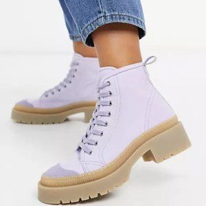 & Other Stories Lavender Canvas Boot